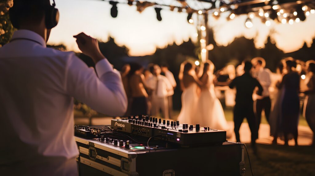 iDj Entertainment DJ at a sunset wedding in Los Angeles, energizing the dance floor.